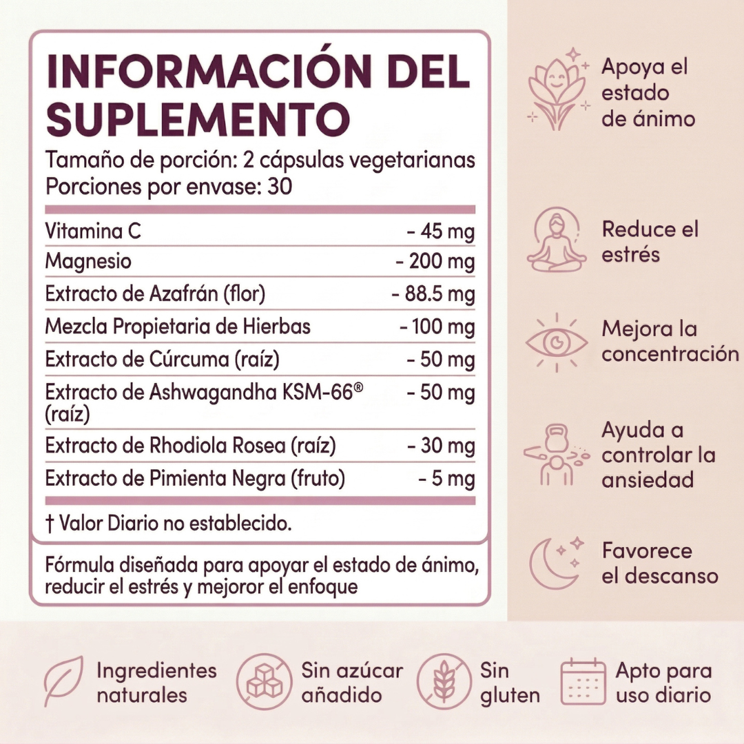 Evora® Azafrán+ Calma y Control